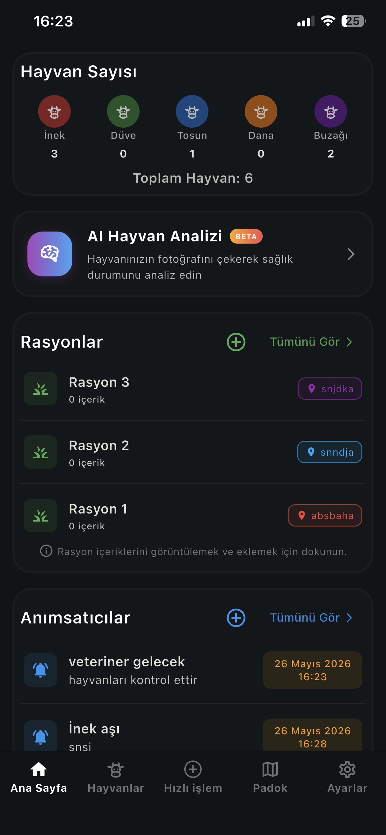 Mera Uygulama Ekran Görüntüsü